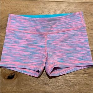 Ivivva Pink and Blue Striped Shorts